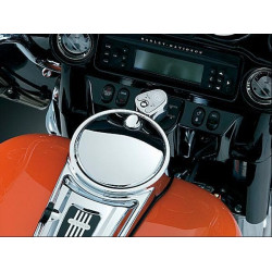 PartzBiz HD KA1467 - Kuryakyn Chrome Push Button Fuel Door Latch Hinge Kit Harley Touring 92-16 | 1467