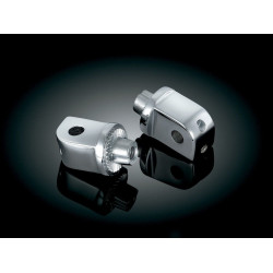 PartzBiz HD KA8825 - Kuryakyn Chrome Splined Adapter Mounts สำหรับ Honda และ Yamaha