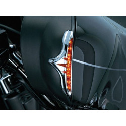 PartzBiz HD KA3724 - Kuryakyn Run-Turn Edge Chrome Accents สำหรับ Harley Batwing Fairing (ea) | 3724