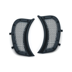 PartzBiz HD KA6519 - Kuryakyn ซาตินสีดำตาข่ายไฟหน้า Vent Accents สำหรับ Harley Road Glide FLTR 15-18 6519