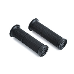 PartzBiz HD KA3587 - ปลอกแฮนด์ Riot Kuryakyn Satin Black สำหรับแฮนด์เส้นผ่านศูนย์กลาง 7/8” Honda Yamaha 3587