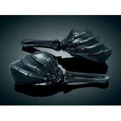 PartzBiz HD KA1758 - Kuryakyn Skeleton Hand Mirrors-Black | 1758