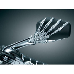 PartzBiz HD KA1759 - Kuryakyn Skeleton Hand Mirrors-Black & Chrome | 1759