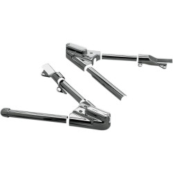 PartzBiz HD KA8256 - Kuryakyn Chrome Swingarm Covers w/ Phantom Axle Covers for Harley Softail 00-07 | 8256