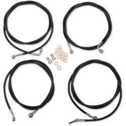 PartzBiz HD DS06101929 - LA Choppers ชุดสายเคเบิลขยาย Mini Ape มาตรฐานไวนิลสีดำ ABS FLHT/X 17 | LA-8054KT-08B PartzBiz HD DS06101929 - LA Choppers ชุดสายเคเบิลขยาย Mini Ape มาตรฐานไวนิลสีดำ ABS FLHT/X 17 | LA-8054KT-08B