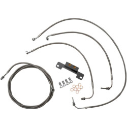PartzBiz HD DS06620199 - LA Choppers Cable Brake Line Kit 12-14 Mini Apes Black No ABS Harley M8 17-Up