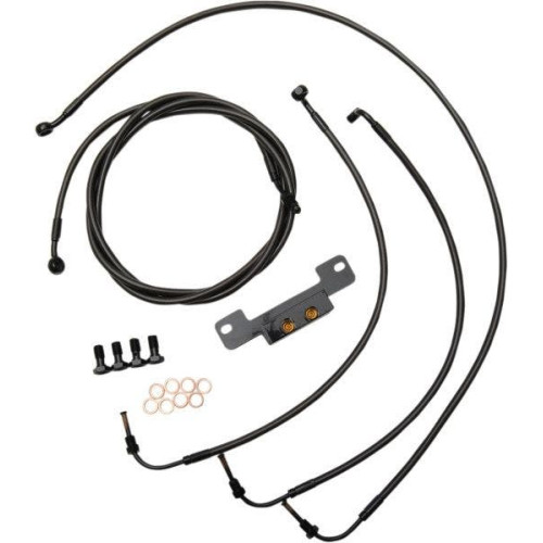 PartzBiz HD: 4411657-LA Choppers Cable Brake Line Kit 15-17 Mini Apes Midnight No ABS Harley M8 17-Up
