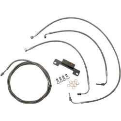 PartzBiz HD DS06620204 - LA Choppers Cable Brake Line Kit 18-20 Mini Apes Stainless No ABS Harley M8 17-Up