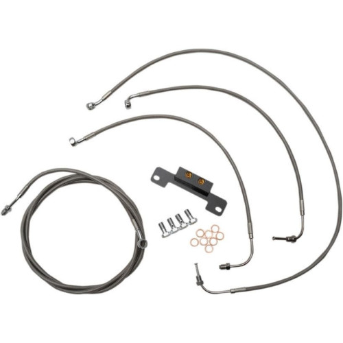 PartzBiz HD: 4411617-ชุดสายเบรค LA Choppers 18-20 Mini Apes สแตนเลส ไม่มี ABS Harley M8 17-Up PartzBiz HD: 4411617-ชุดสายเบรค LA Choppers 18-20 Mini Apes สแตนเลส ไม่มี ABS Harley M8 17-Up