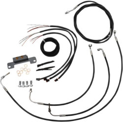 PartzBiz HD DS06620208 - LA Choppers Cable & Wire Kit Standard Mini Apes Black No ABS Harley M8 17-Up