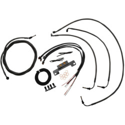PartzBiz HD DS06620209 - LA Choppers Cable & Wire Kit Standard Mini Apes Midnight No ABS Harley M8 17-Up