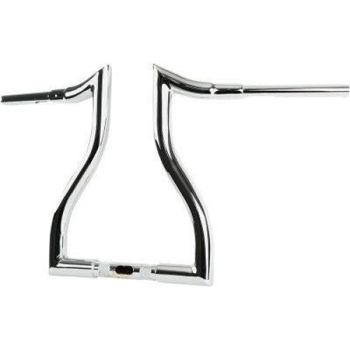 PartzBiz HD: 4411607-LA Choppers Chrome 12 ” แฮนด์บาร์ Hammerhead T-Bar Harley FLH/T 15-23 0601-5356 06015356 LA-7316-12