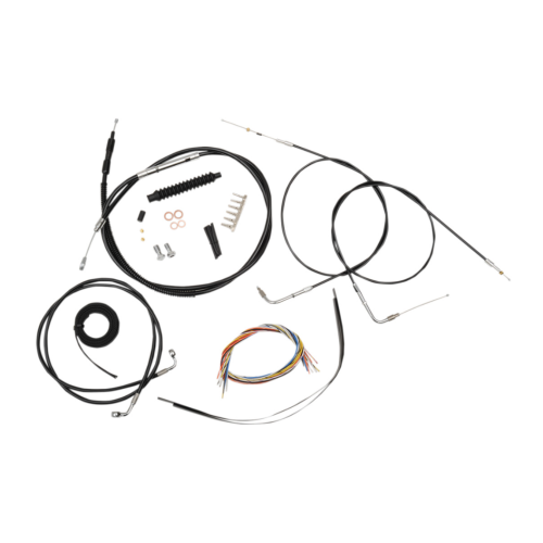 PartzBiz HD: 4411593-La Choppers ชุดสายไฟ Vnyl สีดำ 12 ”-14 ” Kit Harley 07-10 FXSTD FLST | LA-8110KT2A-13B
