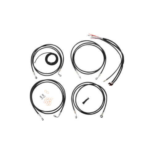 PartzBiz HD: 4411561-La Choppers ชุดสายไฟ Vnyl สีดำ 12 ” - 14 ” Kit Harley 14-15 FLHX ABS | LA-8052KT2-13B