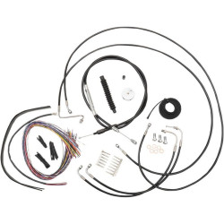 PartzBiz HD DS06101243 - La Choppers Complete Black Vnyl Cable Line Kit Harley 08-13 FLH/T/R/X  | LA-8051KT2-19B