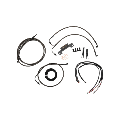 PartzBiz HD: 4411507-La Choppers Complete Midnight Cable Line 12" - 14" Kit Harley 14-15 Non FLHX ABS | LA-8012KT2-13M