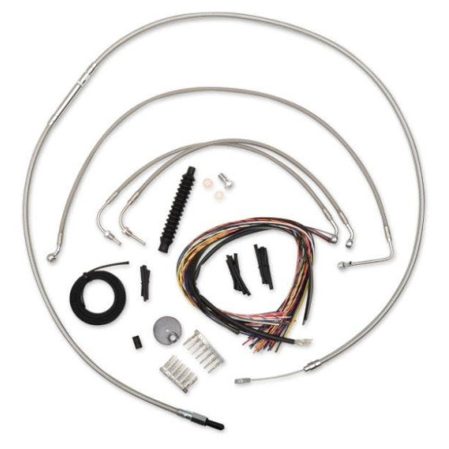 PartzBiz HD: 4411387-La Choppers Complete Stainless Cable Line 15"-17" Kit Harley 14-15 FLHR W/O ABS | LA-8011KT2-16 PartzBiz HD: 4411387-La Choppers Complete Stainless Cable Line 15"-17" Kit Harley 14-15 FLHR W/O ABS | LA-8011KT2-16