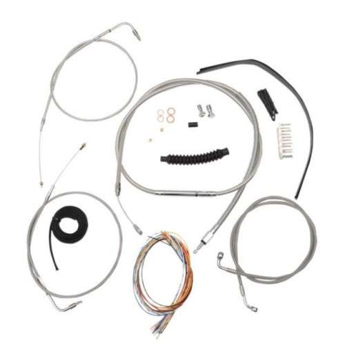 PartzBiz HD: 4411396-La Choppers Complete Stainless Cable Line 18"-20" Kit Harley 00-06 FXST/B/C | LA-8130KT2-19 PartzBiz HD: 4411396-La Choppers Complete Stainless Cable Line 18"-20" Kit Harley 00-06 FXST/B/C | LA-8130KT2-19