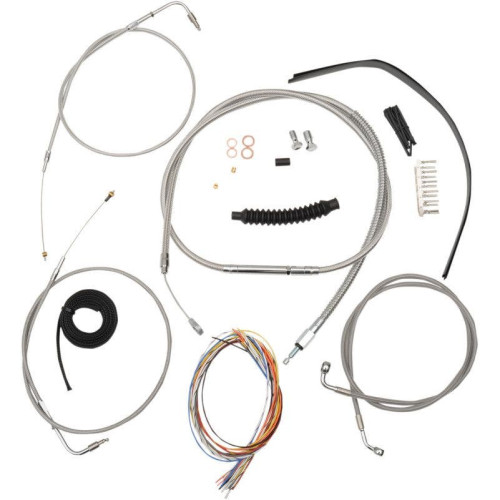 PartzBiz HD: 4411398-La Choppers Complete Stainless Cable Line 18"-20" Kit Harley 07-10 FXST/B/C | LA-8140KT2-19 PartzBiz HD: 4411398-La Choppers Complete Stainless Cable Line 18"-20" Kit Harley 07-10 FXST/B/C | LA-8140KT2-19