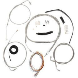 PartzBiz HD DS06101362 - สายสแตนเลส La Choppers 18 ”-20 ” Kit Harley 12-15 FXDB/C | LA-8210KT2B-19