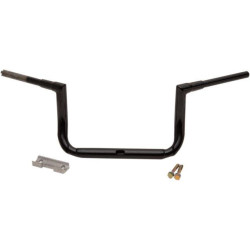 PartzBiz HD DS06014619 - La Choppers สีดำเงา 10 ” Grande Twin Peaks 1 1/2 ” แฮนด์บาร์ Harley FLH 14-20 | LA-7365-10B