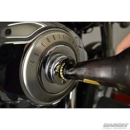 PartzBiz HD: 4411266-La Choppers LA-9000-00 Stop N Pop ที่เปิดขวดขัดเงา Harley Stock Football Air Cleaner LA-9000-00