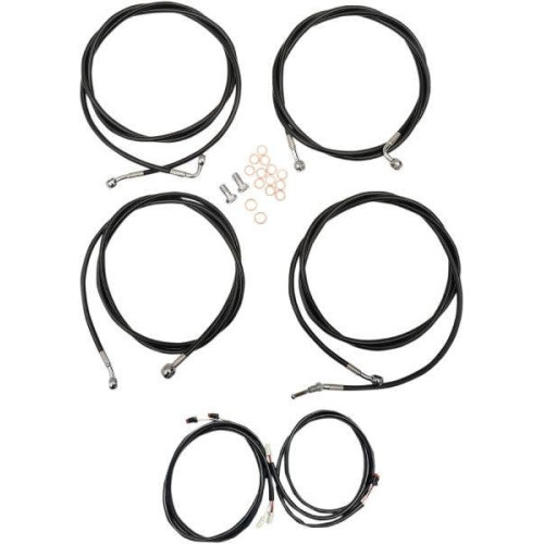 PartzBiz HD: 4411255-LA Choppers Plug Play ชุดสายไฟ 18-20 Ape Hanger ABS สีดำ Harley Touring 17-Up