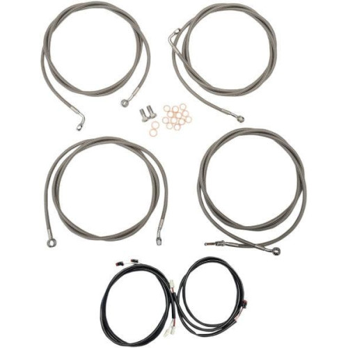 PartzBiz HD: 4411218-LA Choppers Plug Play Cable Wire Kit 8 Ape Hanger ABS Harley Touring 17-Up