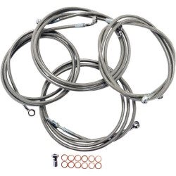 PartzBiz HD DS06100776 - La Choppers Stainless Braided Handlebar Cable Kit '13 CVO & '14 Harley FLH - 18"-20" - LA-8052KT-19 PartzBiz HD DS06100776 - La Choppers Stainless Braided Handlebar Cable Kit '13 CVO & '14 Harley FLH - 18"-20" - LA-8052KT-19