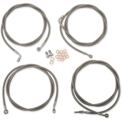 PartzBiz HD DS06101928 - LA Choppers ชุดสายเคเบิลขยาย Stainless Braided Standard Mini Ape ABS FLHT/X 17 | LA-8054KT-08 PartzBiz HD DS06101928 - LA Choppers ชุดสายเคเบิลขยาย Stainless Braided Standard Mini Ape ABS FLHT/X 17 | LA-8054KT-08