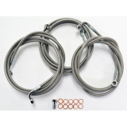 PartzBiz HD DS17413909 - La Choppers Stainless Steel Brake Line Kit for Harley Touring Models 14 - 18"-20" PartzBiz HD DS17413909 - La Choppers Stainless Steel Brake Line Kit for Harley Touring Models 14 - 18"-20"