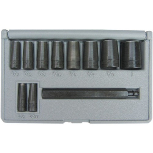 PartzBiz HD: 4411217-Lang Tools ชุดเจาะรูปะเก็น 11 ชิ้น 10 ขนาดหมัด พร้อมแมนเดรลขับยาว | 950