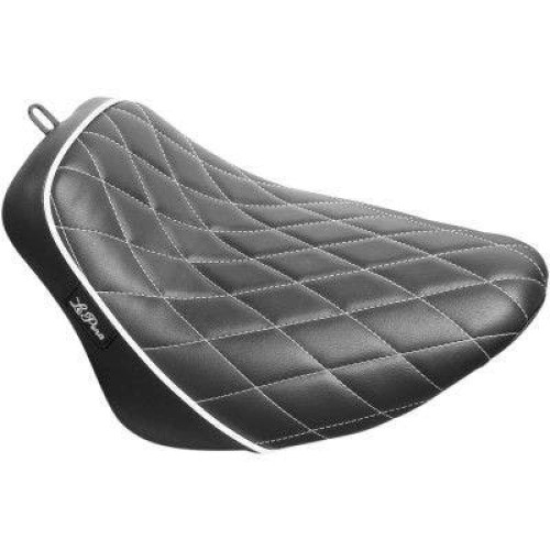 PartzBiz HD: 4411192-Le Pera Bare Bones White Diamond Vinyl Solo Seat Harley Softail FXBR FLFB 18-20