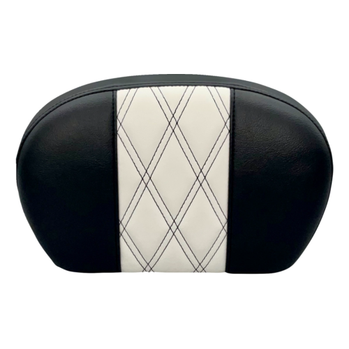 PartzBiz HD: 4411121-Le Pera GT1 w/ HT1 Black & White Sissy Bar Pads for Harley Standard & Tall Bar Uprights | L-SBP01GT/HR1 PartzBiz HD: 4411121-Le Pera GT1 w/ HT1 Black & White Sissy Bar Pads for Harley Standard & Tall Bar Uprights | L-SBP01GT/HR1