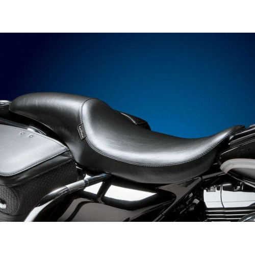PartzBiz HD: 4411053-Le Pera Silhouette Smooth Full Length Seat for Harley Road King FLHR 02-07 | Le Pera