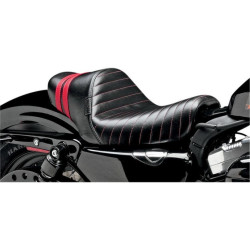 PartzBiz HD LPLK-416RED - Le Pera LK-416RED Stubs Spoiler Solo Seat w/ Red Stripes Sportster 04-06 10-17 | LK-416RED PartzBiz HD LPLK-416RED - Le Pera LK-416RED Stubs Spoiler Solo Seat w/ Red Stripes Sportster 04-06 10-17 | LK-416RED