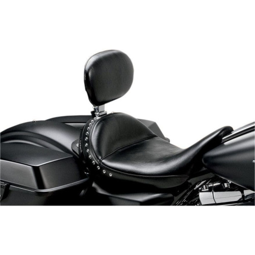 PartzBiz HD: 4410925-Le Pera Monterey Solo Black Vinyl Seat w/ Driver Backrest for Harley FLH/T 08-15 | Le Pera PartzBiz HD: 4410925-Le Pera Monterey Solo Black Vinyl Seat w/ Driver Backrest for Harley FLH/T 08-15 | Le Pera