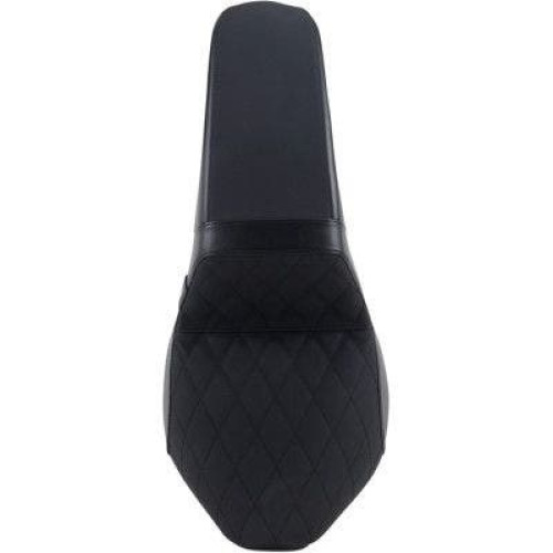 PartzBiz HD: 4410808-Le Pera LYF-590DMGP Black Kickflip 2-Up Seat Diamond Gripp Harley M8 FXFB 18-23 0802-1339 08021339 milwaukee eight fat boy bob breakout