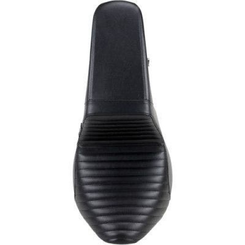 PartzBiz HD: 4410809-Le Pera LYF-590PT Black Kickflip 2-Up Seat Pleated Harley M8 FXFB 18-23 0802-1339 08021339 milwaukee eight fat boy bob breakout