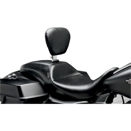 PartzBiz HD: 4410757-Le Pera Outcast Smooth Black Seat W/ Driver Backrest for Harley Touring 08-15 | Le Pera