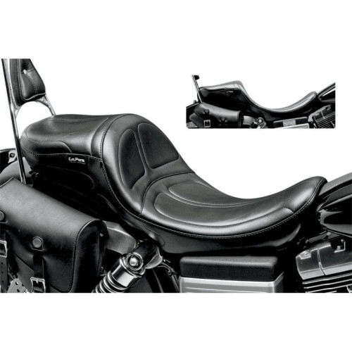 PartzBiz HD: 4410736-Le Pera Smooth 2 Up Stitch Black Maverick Daddy เบาะขายาว Harley Dyna 06-16 | LK-970DL PartzBiz HD: 4410736-Le Pera Smooth 2 Up Stitch Black Maverick Daddy เบาะขายาว Harley Dyna 06-16 | LK-970DL