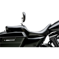 PartzBiz HD LPLK-957BR - Le Pera Stitched 2 Up Black Maverick Seat w/ พนักพิงคนขับ Harley FLH/T 08-23