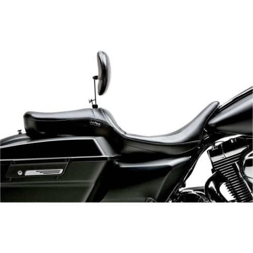 PartzBiz HD: 4410715-Le Pera Stitched 2 Up Black Maverick Seat w/ พนักพิงคนขับ Harley FLH/T 08-23