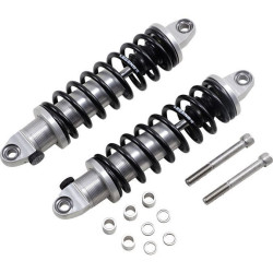 PartzBiz HD DS13101777 - Legend Clear Anodized Revo-A ปรับ 13” L Heavy Duty Shocks Harley Dyna FXD | 1310-1777