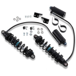PartzBiz HD DS13101879 - Legend Suspension Revo-ARC 13" Remote Reservoir Heavy Shocks 99-08 Harley FLH/T | 1310-1879