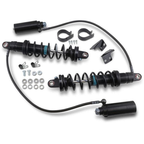 PartzBiz HD: 4410539-Legend Suspension Revo-ARC 14" Piggyback HD Adjustable Shocks 99-08 Harley FLH/T | 1310-1881