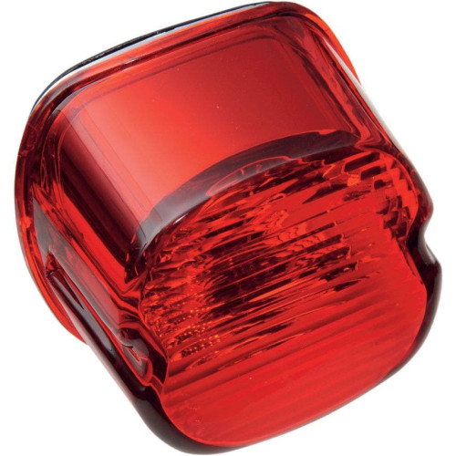 PartzBiz HD: 4410494-Drag Specialties Red Laydown Taillight Lens With No Tag Window for Harley 99-03 - 2010-0799 20100799