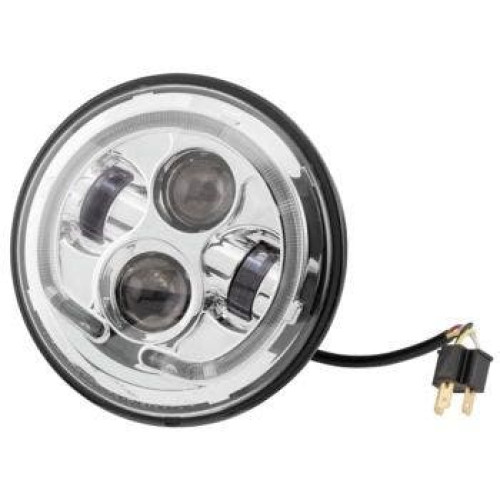 PartzBiz HD: 4410473-Letric LLC-LHP-7C LED Halo Style 7 ” ไฟหน้า HID Chrome 12V Universal