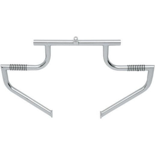 PartzBiz HD: 4410457-Lindby ด้านหน้า Chrome Linbar Highway Engine Guard Bar สำหรับ Harley Road Glide 97-13 - 109-1/09