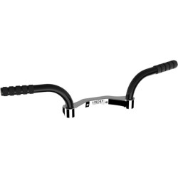 PartzBiz HD DS16240384 - Lindby Adjustable Footrest Mustache Bar Black/Chrome 282000 Harley Touring 94-Up